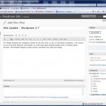 wordpress27 Backend view.